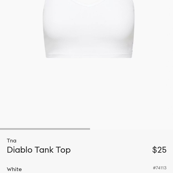 NWT TNA aritzia diablo tank white - Picture 2 of 9